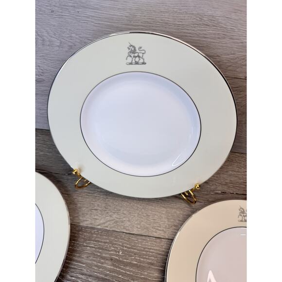 Wedgwood Vera Wang 9” Platinum Unicorn Champagne Accent Salad Plate-Set Of 4 - Picture 4 of 7